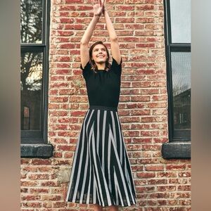 Pearl by Lela Rose Lace Midi Skirt